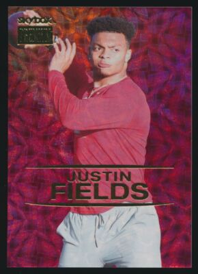 2021 Metal Universe Champions Premium Star Rubies #S-13 Justin Fields RC 086/100