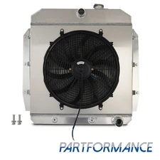 3Row Radiator Shroud Fan Fit 1955-1959 Chevy GMC Truck Pickup 100/150/3100/3200