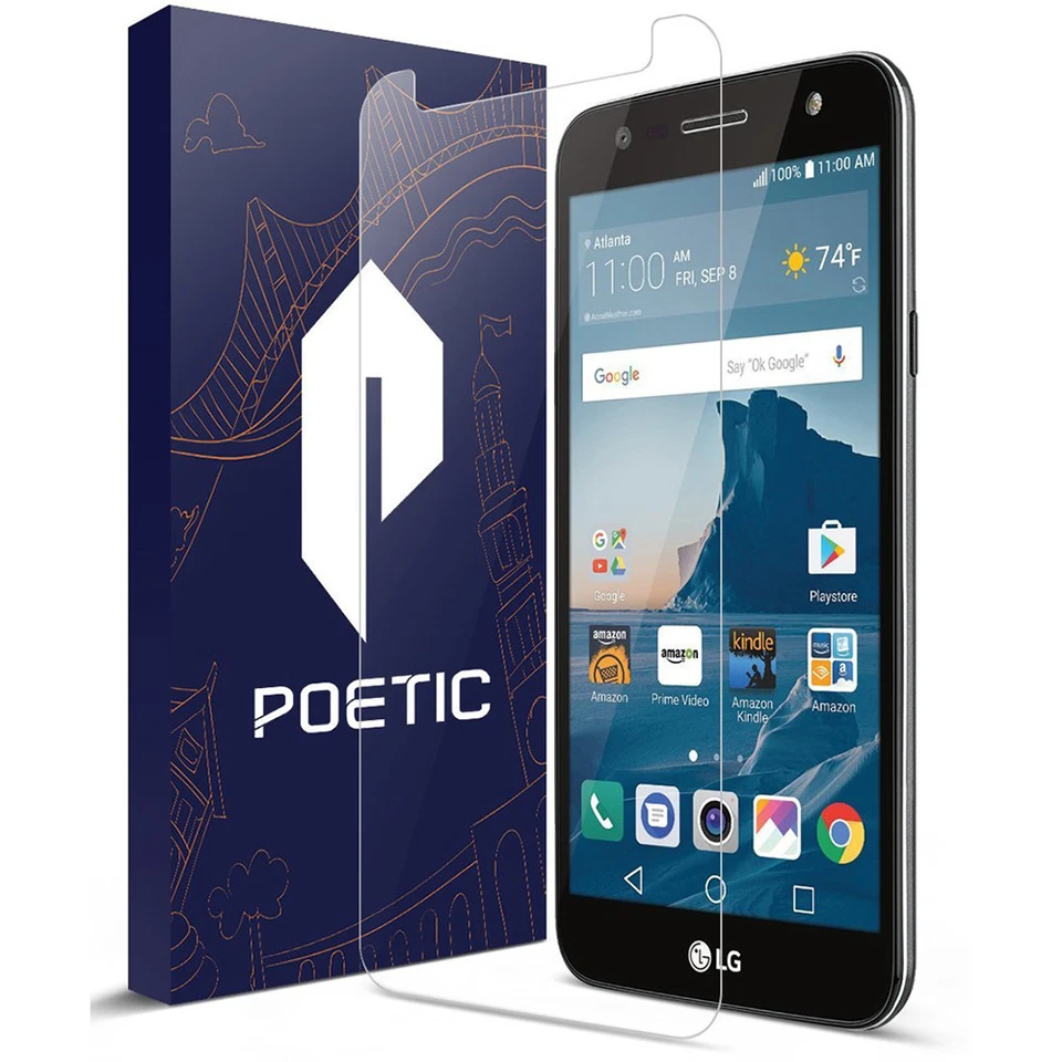 Protector de pantalla completa de vidrio templado transparente para LG X Charge HD - transparente Foto 3 de 4