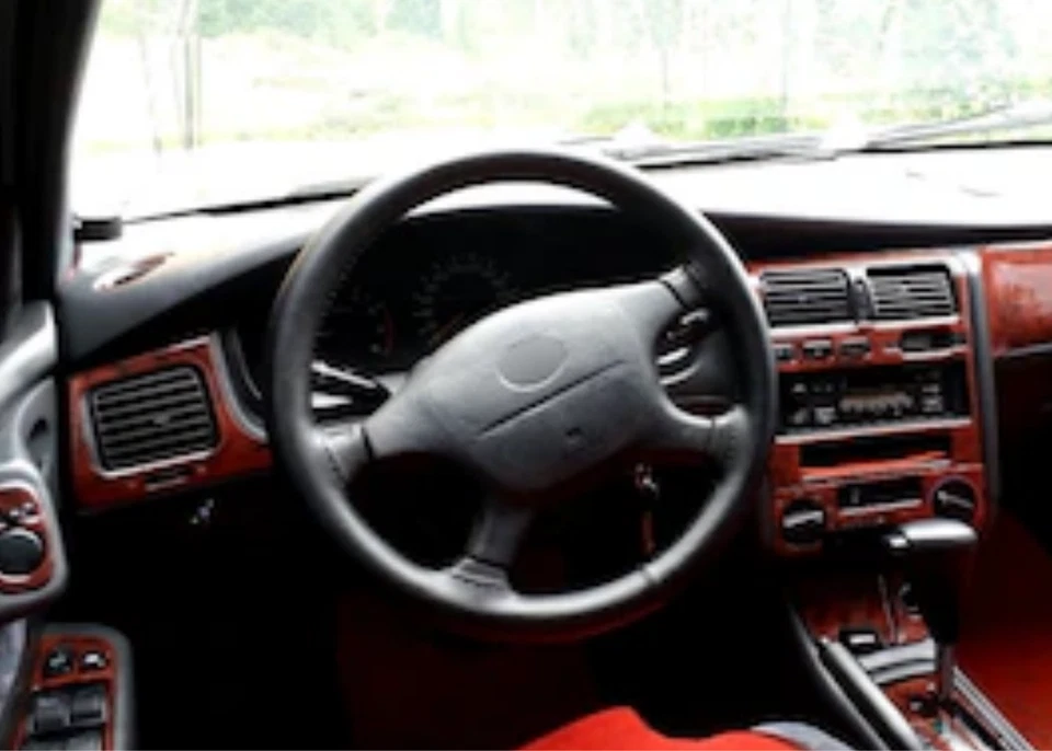 Kit de molduras de tablero de aspecto de madera para panel interior automático Toyota Corona 1997-2003 Foto 2 de 4