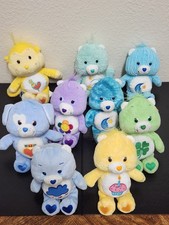 Lot Of 9 Vintage 8 Care Bear Plush Collection. Grumpy Bear, Share, Lucky See Ph