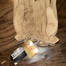 Vintage Women's Suede Genuine PigSkin Leather Gloves Thinsulate 3M NWT L