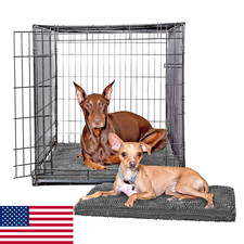 Soggy Doggy Crate Mate Dog Bed Microfiber Chenille Travel Bed Small 18x24 Gray