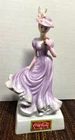 2000 Coca Cola Porcelain Victorian Lady Figure w Coke Lavender dress 8” Vintage
