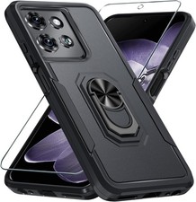 Moto G 2026 2025 Motorola G Play Tempered Glass Kickstand Case Black Matte