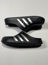 Adidas Adilette Clog Sandals Black Silver Men 9 Women 10 Style FY8969 No Box