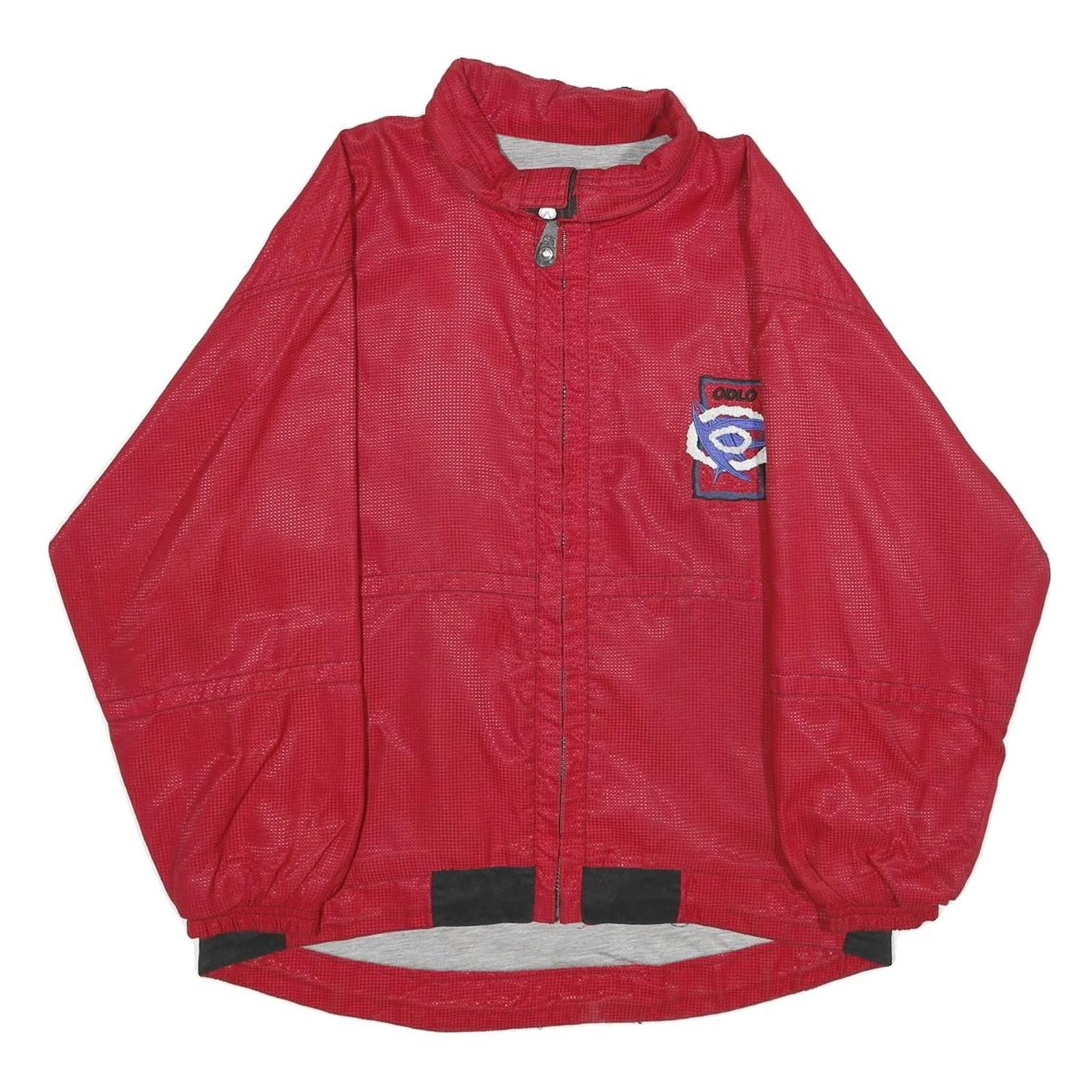 ODLO Mens Red Synthetic Zip Jacket XS Sport Casual Lightweight Outerwear