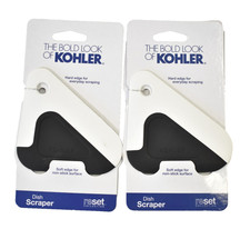 2 Kohler Dish Scraper Silicone Nylon Soft Edge For Non Stick Surface K-8624-0