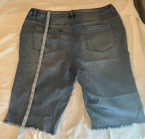 DG2 Virtual Stretch Denim Pull On Shorts Plus Size 1X Cotton Poly Spandex - Picture 16 of 16