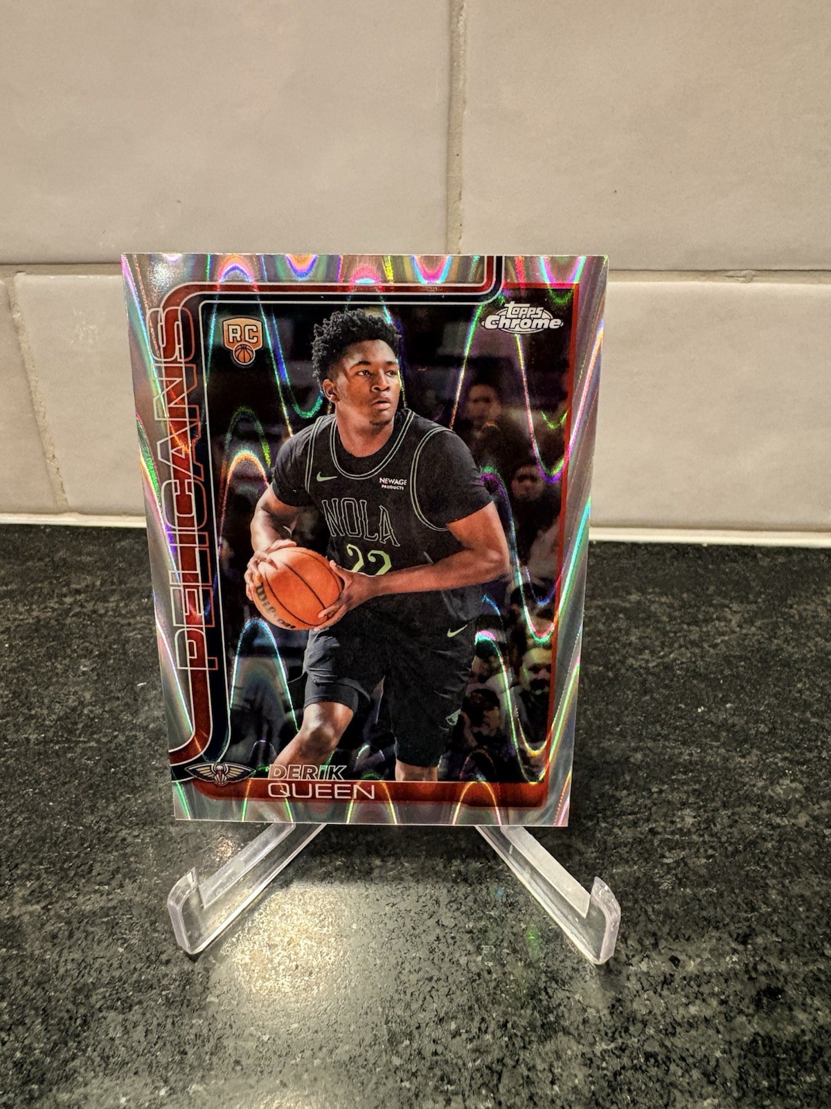 2025-26 Topps Chrome Update - Derik Queen #163 RayWave Refractor (RC)