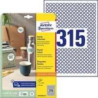 Avery Zweckform Etiketten L6019REV-25 Weiß 10,0 X 10,0 Mm, 25 Blatt
