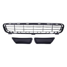 Front Bumper Lower Grille and Left Right Side Fog Light Covers Kit for Toyota
