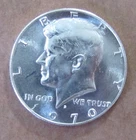 1970d Kennedy Half Dollar - 40% Silver Key Date - Nice BU Coin - Free Shipping!!