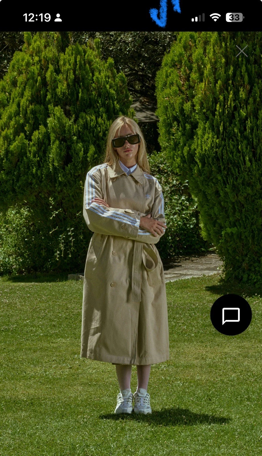 adidas x Originals ADICOLOR TRENCH COAT TWILL IZ0382 femme petit kaki rare