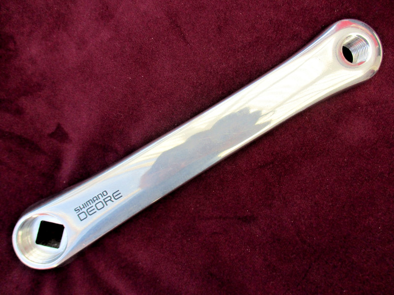 Shimano Deore FC MT60 Left hand Crank 175 mm Square Taper Silver - NOS