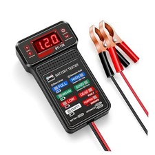 Battery Tester with LED Indicator LCD Display - 12V Car Battery Load Tester