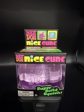Nee Doh Nice Cube Purple Ice Super Solid Squish Authentic NEW