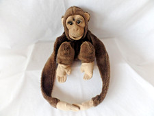 1992 Hosung Plush CHIMPANZEE / MONKEY HAND PUPPET 13" with working Squeaker