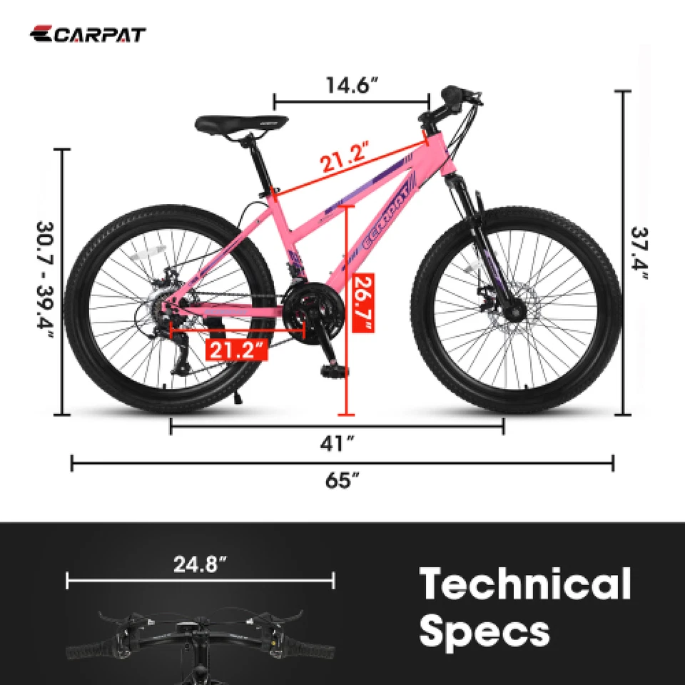 26 inch mountain bike girl Shimano 21 speed dual disc brake 100mm suspension - Image 2 of 4