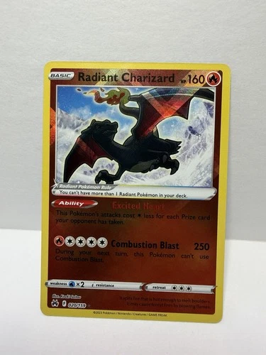 Pokémon TCG Radiant Charizard Crown Zenith Holo Card 020/159 NM/M Condition