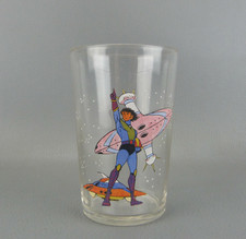 Verre à moutarde sérigraphié "ALCOR" série GOLDORAK, Antènne 2, TOEI.