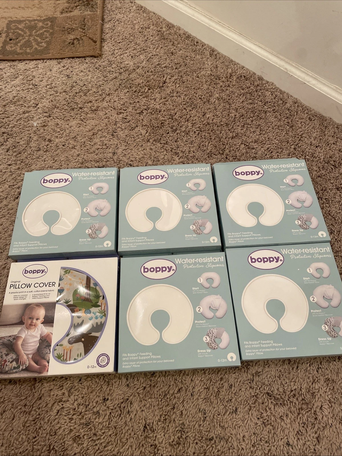 6 New Boppy Nursing Pillow Covers 5 White 1 Animal Print
Opens in a new window or tab