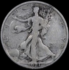 1921 P Walking Liberty Silver Half Dollar 50C - F Fine Coin - SKU#676
