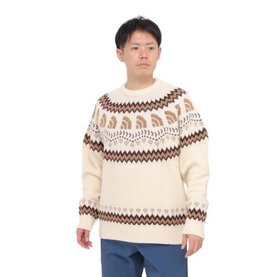 THE NORTH FACE Strick Half Dome Nordic Pullover Off-White Größe MJapan Versand