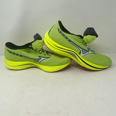 Mizuno Wave Rebellion Mens Running Shoes Neon Lime Green Yellow J1GC211701