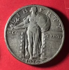 1930 US Standing Liberty SILVER Quarter! "Philadelphia" Mint! VF! Old US Coin!