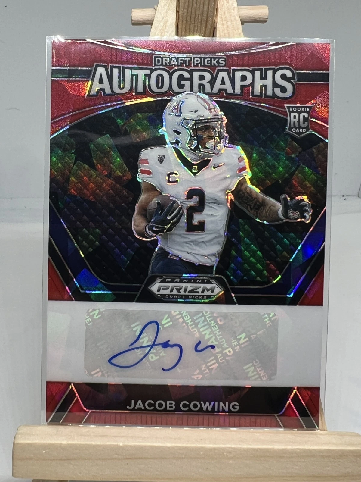 Jacob Cowing Panini Prizm Draft Picks Draft Picks Autographs #DPAJCG Red Ice