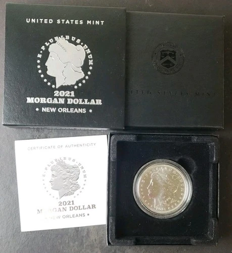 2021 Uncirculated $1 Morgan Silver Dollar with O Privy