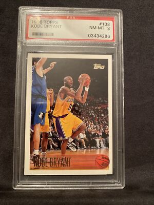 1996-97 Topps Kobe Bryant #138 RC Rookie PSA NM - MINT 8 NBA