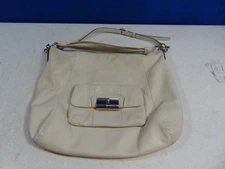 Coach White Leather Tote Shoulder Purse d1068-14769