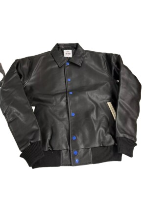 Ice Cold Records ICB Mens Jacket Small Faux Leather Black Generational Curse