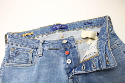 SCOTCH & SODA Ralston Jeans Men's W30/L32 Light Blue Slim Fit Button Fly Stretch - Picture 4 of 13