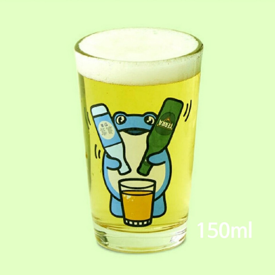 Hite JINRO Home Somaek Glass Cup Korean Soju Beer Drinkware Frog Toad