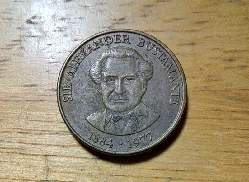 1994 jamaican one dollar coin xf