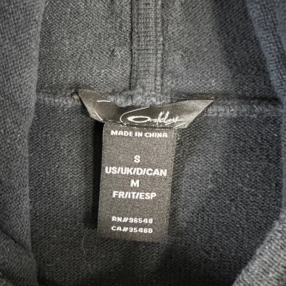 Sudadera con capucha Oakley vintage para mujer pequeña negra acanalada Gorpcore snowboard Y2K años 2000 Foto 4 de 4