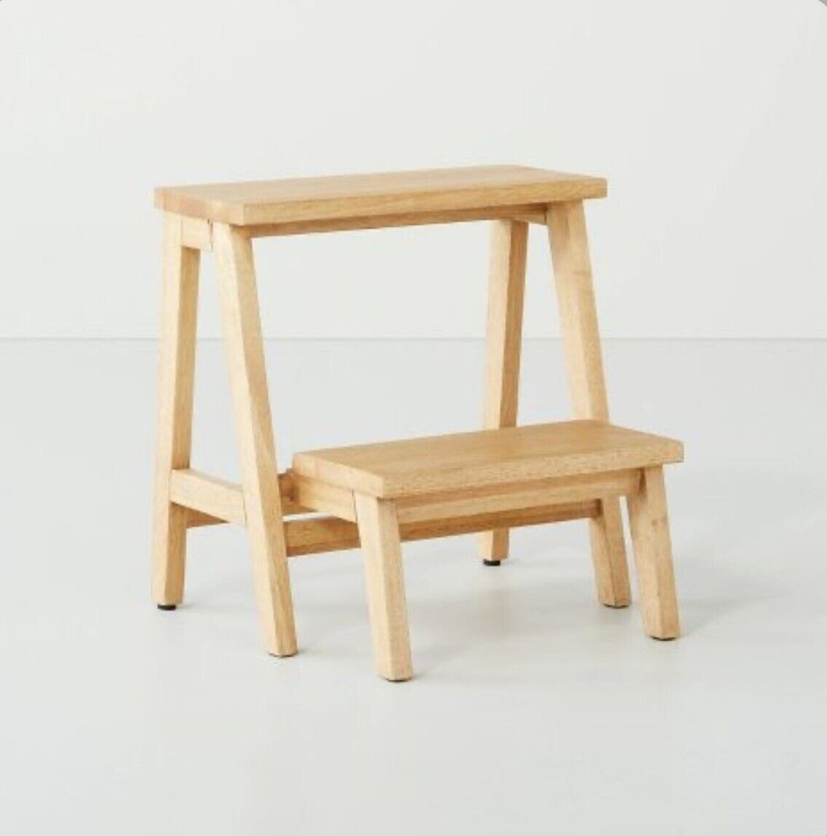 Wood Step Stool Home Bar Nordic Solid Wood Bar Stool With High Foot