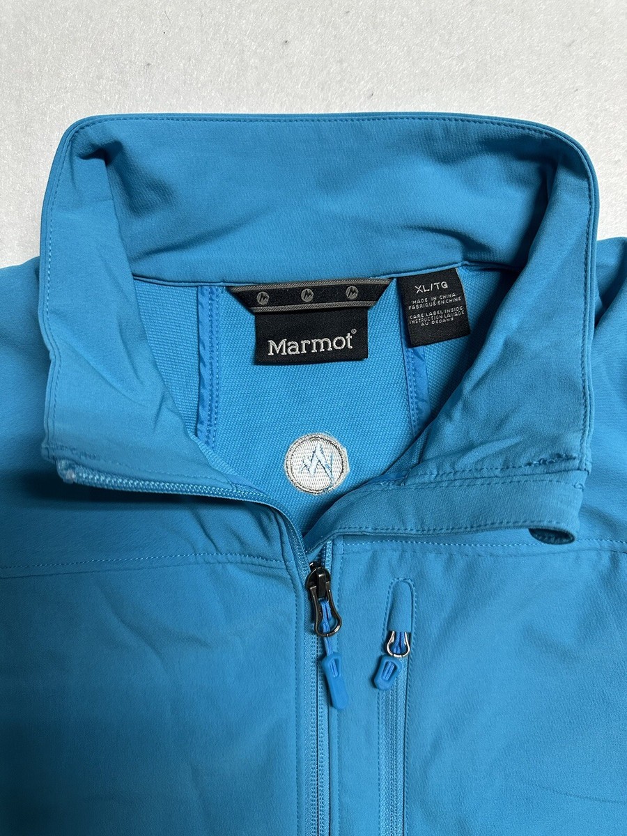 Marmot Jacket Men XL Blue Full Zip Windbreaker Hiking