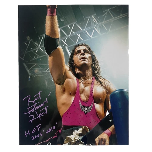 Bret Hart Wrestling Original Autographed Photos