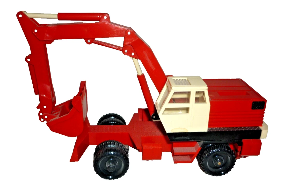 Miniature Engin De Chantier Poclain TY45 - Bourbon échelle 1:43 - Rouge Plastique 1973
