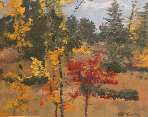 1952 Post impressionist oil painting landscape signed - Picture 8 of 12