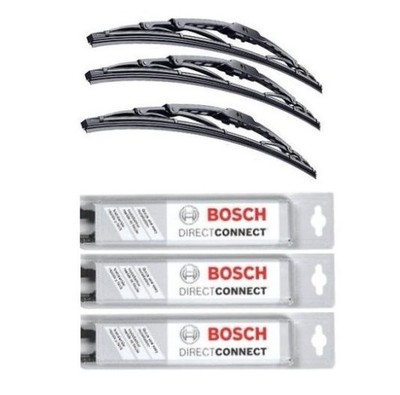 BOSCH DIRECT-CONNECT FRONT + REAR Windshield WIPER BLADES 3 PC SET 18''/18''/13''