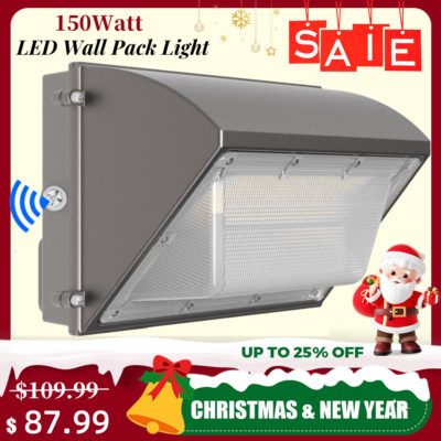 LED Wall Pack Light 150W with Photocell,IP65 Waterproof for Stadium,Yard,Build