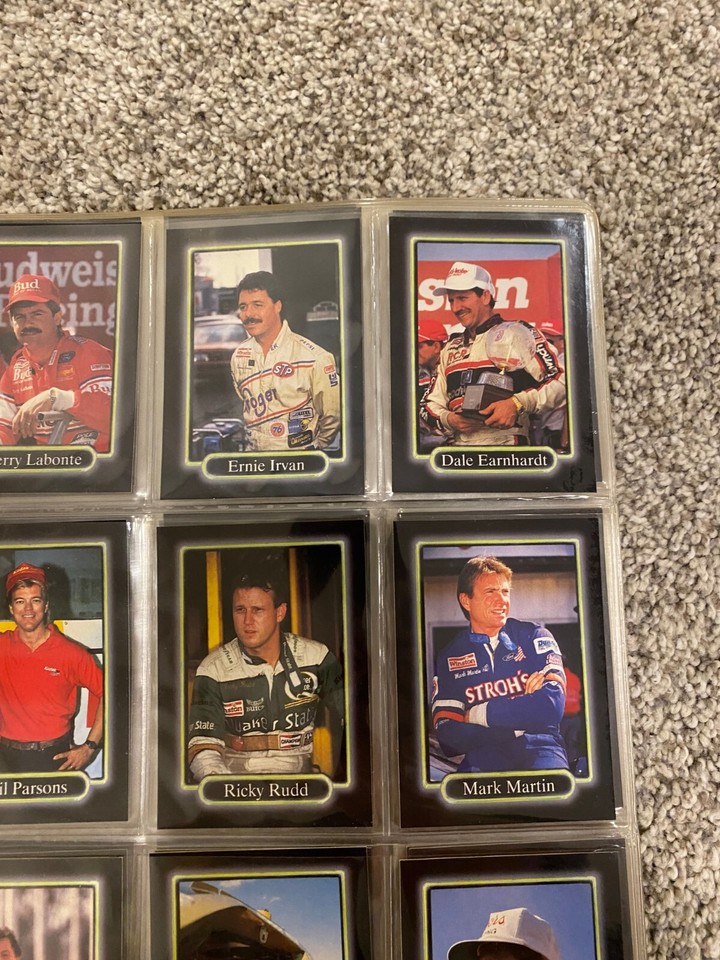 1990 Maxx Race Card Complete Set In Binder Rare Dale Earnhardt W HOF Et 1990 maxx race card complete set in binder rare dale earnhardt w hof et