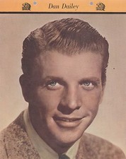 DAN DAILEY 1947 DIXIE CUP MOVIE STAR PREMIUM  PHOTO AND MINI BIO