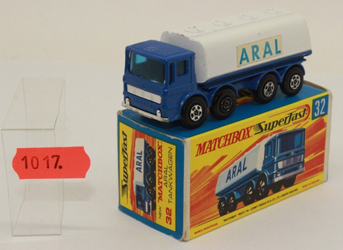 my1017, Alter Matchbox Superfast 32 Tankwagen ARAL Leyland BOX OVP TOP 70er Jah. - Bild 14 von 14