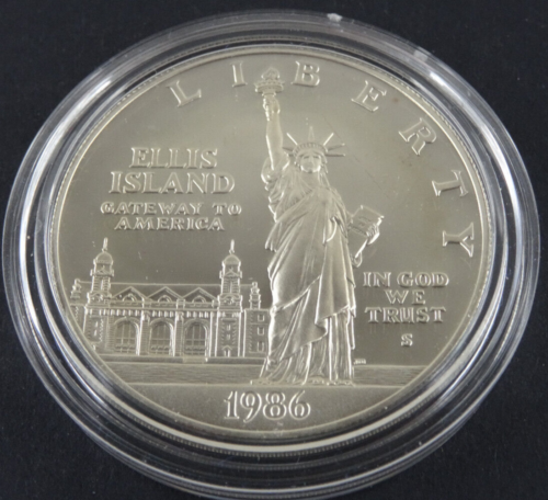 1986-S Statue of Liberty Proof Silver Dollar US Mint Commemorative $1 Capsule - Picture 2 of 4